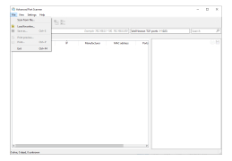 Advanced Port Scanner - file-menu