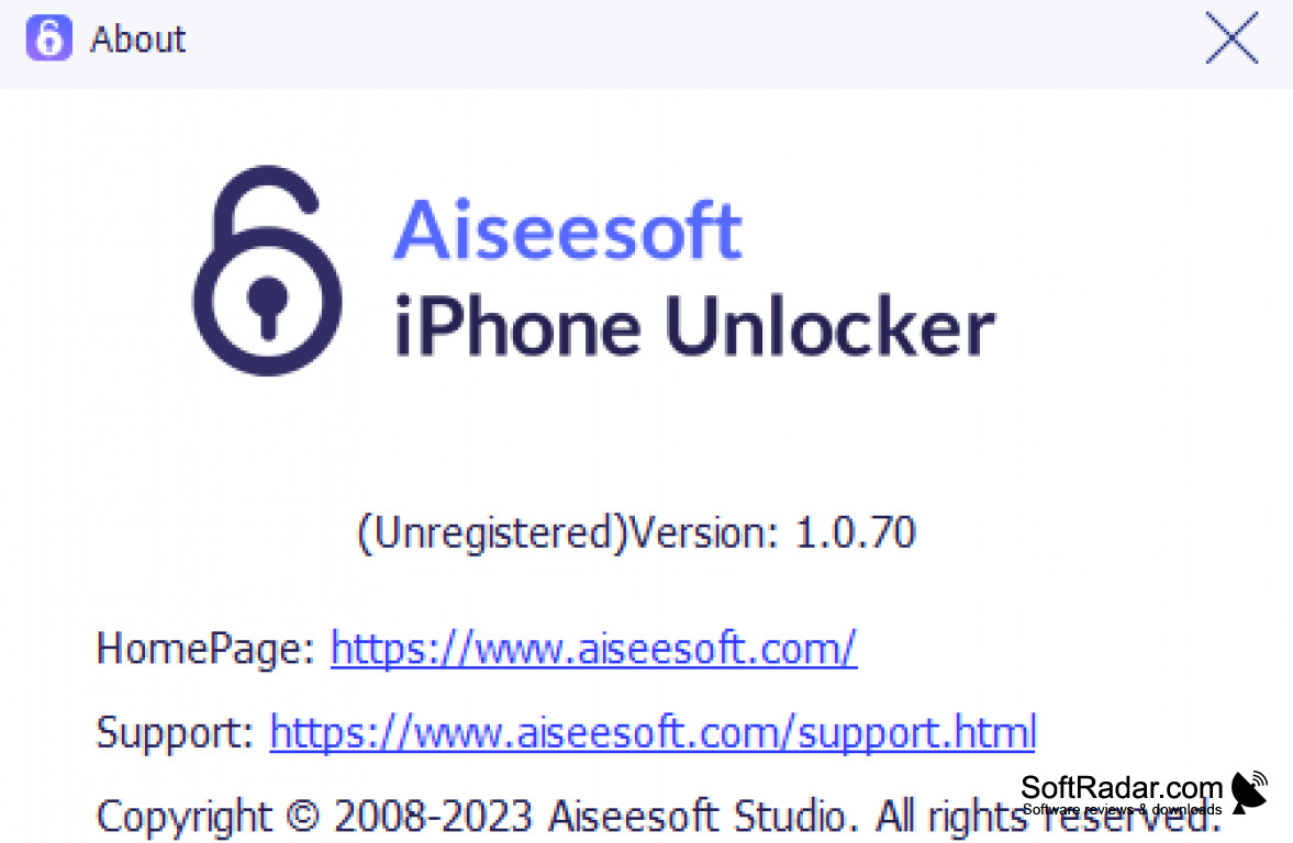 Aiseesoft iPhone Unlocker 2.0.20 download the last version for iphone