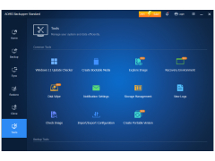 AOMEI Backupper - tools-page