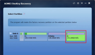 AOMEI OneKey Recovery - Screenshot 3