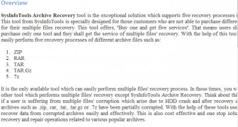 Archive Recovery screenshot 3
