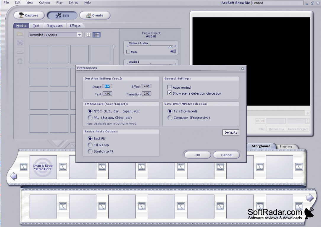 arcsoft showbiz software