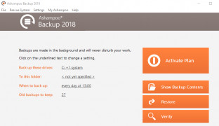 Ashampoo Backup 2018 screenshot 1