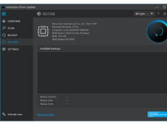 Ashampoo Driver Updater - restore