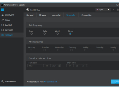 Ashampoo Driver Updater - scheduler