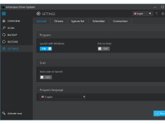 Ashampoo Driver Updater - settings