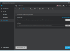 Ashampoo Driver Updater - settings-drivers