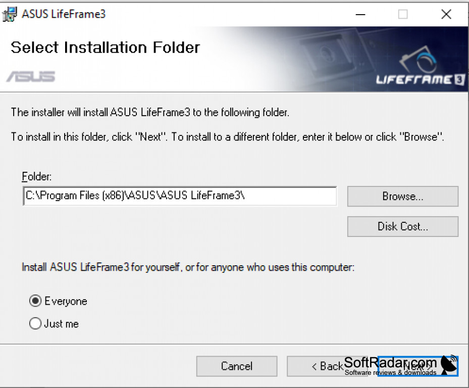 asus life frame 3 instructions