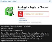 Auslogics Registry Defrag screenshot 2