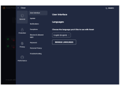 Avast! Internet Security - settings-in-application