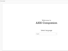 AXIS Companion - welcome-screen-setup