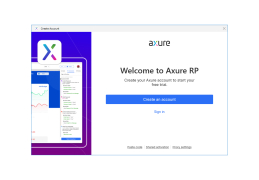 Axure RP - welcome-screen