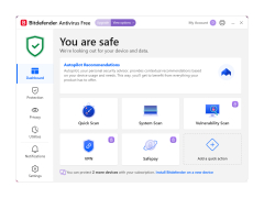 BitDefender Free Edition - dashboard