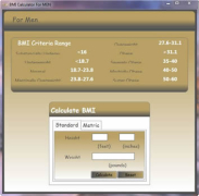 BMI Calculator for Men screenshot 1