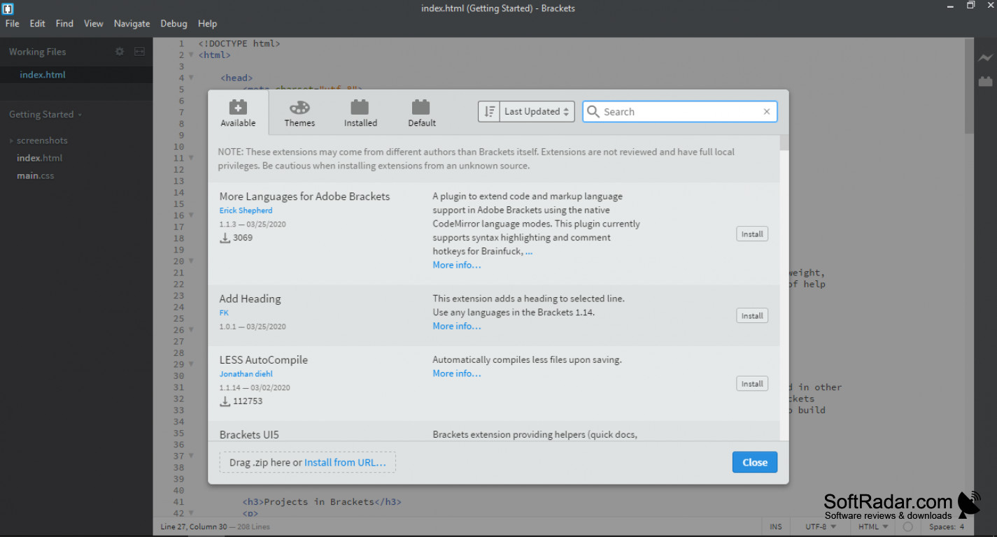 brackets download for windows