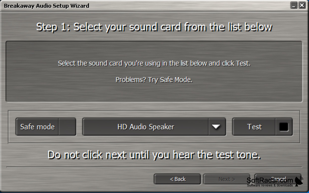 breakaway audio enhancer debugger