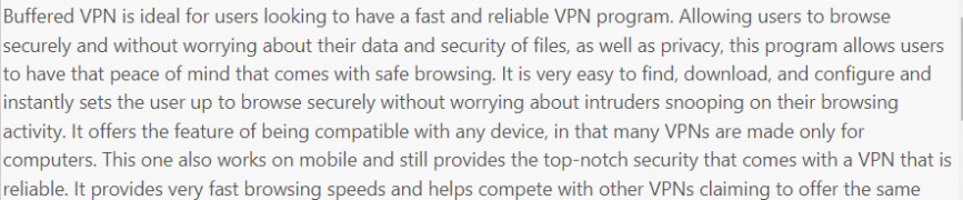 Buffered VPN screenshot 1