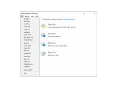 BurnAware Professional - file-menu