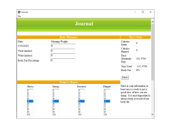 Calorie Balance Tracker - journal