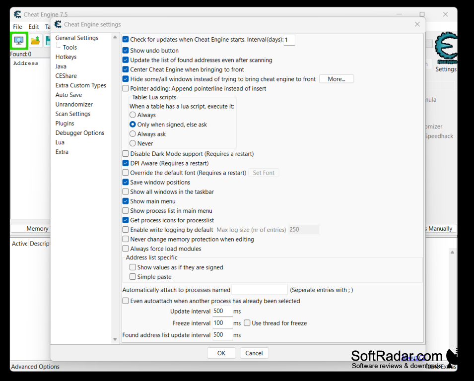 Cheat Engine 7.5 Download For Windows PC - Softlay