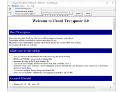 Chord Transposer - transpose-menu