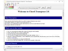 Chord Transposer - main-screen