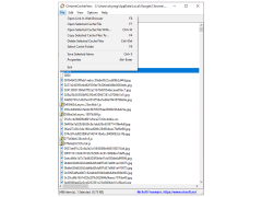 ChromeCacheView - file-menu