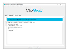 ClipGrab - other-settings-page
