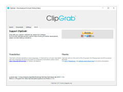 ClipGrab - about-page