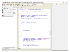 Code Visual Editor - file-menu