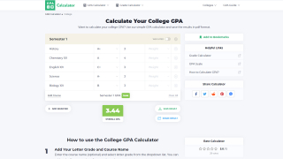 College GPA Calculator screenshot 1