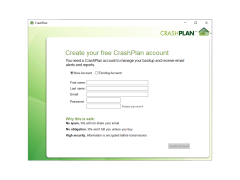 CrashPlan for PC - create-account