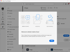 Creative Cloud Desktop - welcome-screen