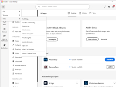 Creative Cloud Desktop - help-menu