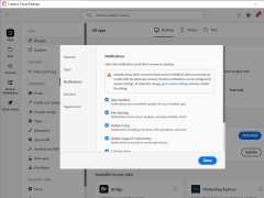 Creative Cloud Desktop - preferences