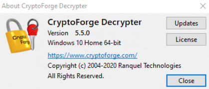 CryptoForge Decrypter screenshot 1