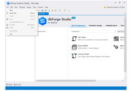 dbForge Studio for MySQL - file-menu