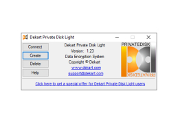 Dekart Private Disk Light - main-screen