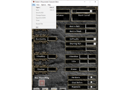 Diablo II: Resurrected Character Editor - file-menu