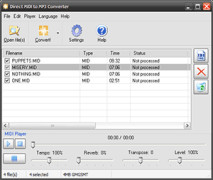 Direct MIDI to MP3 Converter screenshot 1