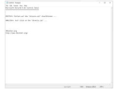 DirectX Control Panel - readme