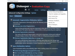 Diskeeper Pro - menu