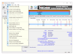 DiskGenius (PartitionGuru) - partition-menu