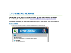 DVD Shrink - readme
