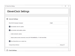 ElevenClock - settings-main-screen