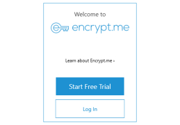 Encrypt.me - welcome-screen