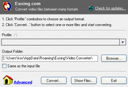 Eusing Free Video Converter screenshot 1