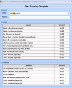 Excel Personal Financial Statement Template Software - Screenshot 1
