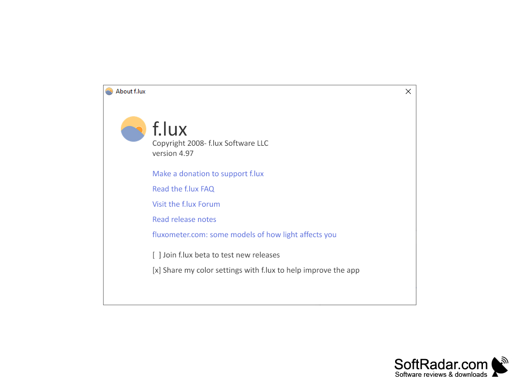 f lux software download