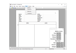 Final Draft AV - tools-menu